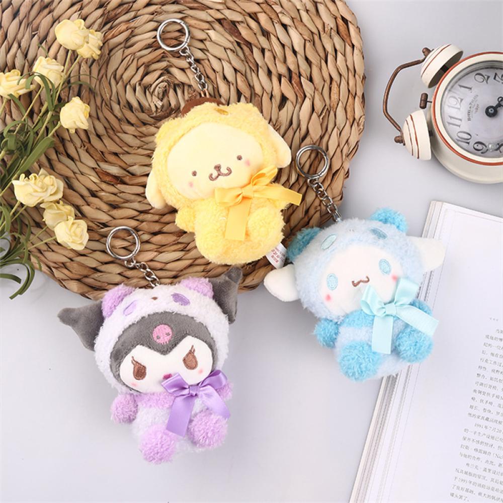 Móc Khóa Hình Thú Nhồi Bông Kuromi Melody Cinnamon Pochacco 12cm A5I2 Dễ Thương