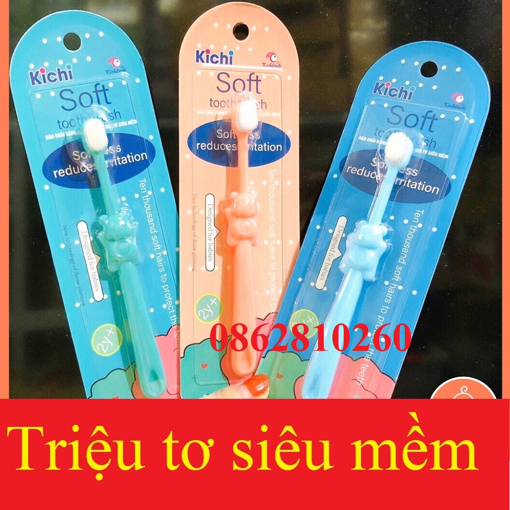 Combo Bàn chải + Kem đánh răng hữu cơ Kichi LACO dành cho răng ê buốt, nhạy cảm, bảo vệ men răng giúp trắng sáng răng