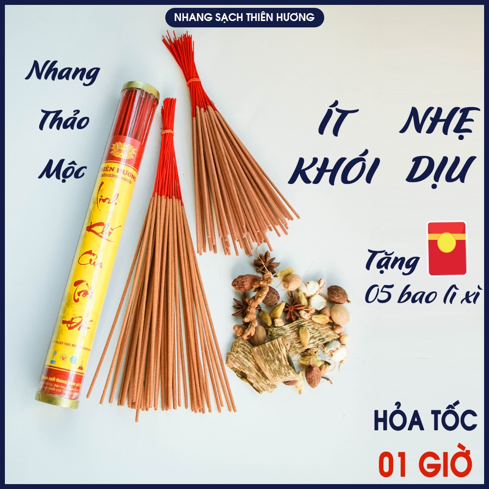Nhang Sạch Thảo Mộc Ít Khói Không Tàn Thiên Hương Nhang Thơm Không Hóa Chất Dùng Cho Phòng Chung Cư Tốt Cho Sức Khỏe