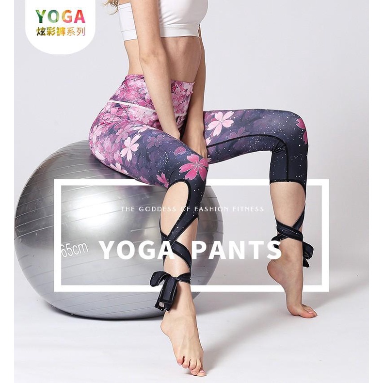 Quần Tập Yoga Gym, Quần Legging in Hoa Đào 3D Cao Cấp Chim Công Nổi Bật Quá Xuất Sắc Khi Mặc Theo Nhóm
