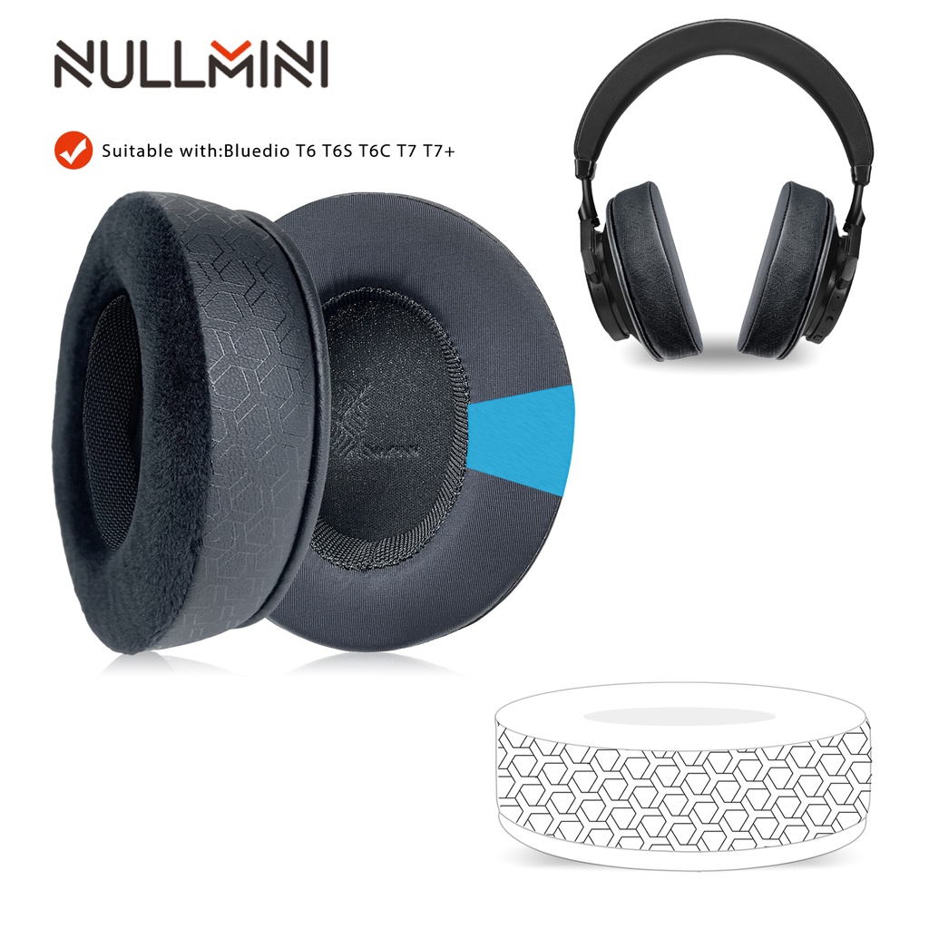 Miếng đệm tai nghe thay thế NullMini cho Bluedio T6 T6S T6C T7 T7 + Gel làm mát tai nghe Bịt tai Hea