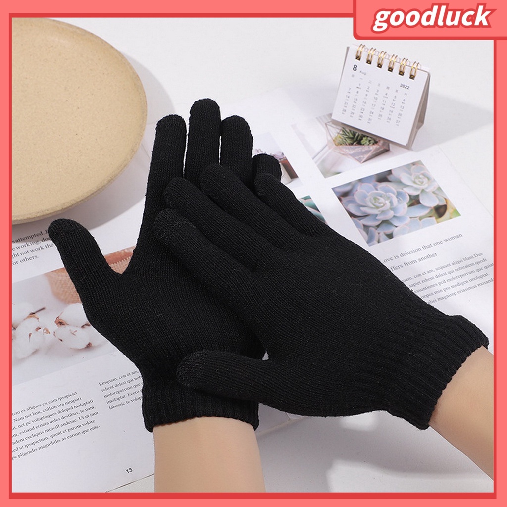 1 Đôi Găng Tay Toàn Ngón Chống Gió Bằng Acrylic Co Giãn Thoải Mái Có Thể Giặt Sạch Cho Trẻ Em
