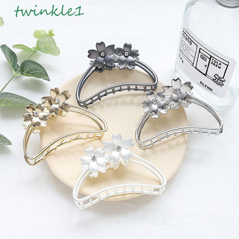 Kẹp Tóc Kim Loại Hình Bông Hoa Lớn Lấp Lánh Dành Cho Nữ