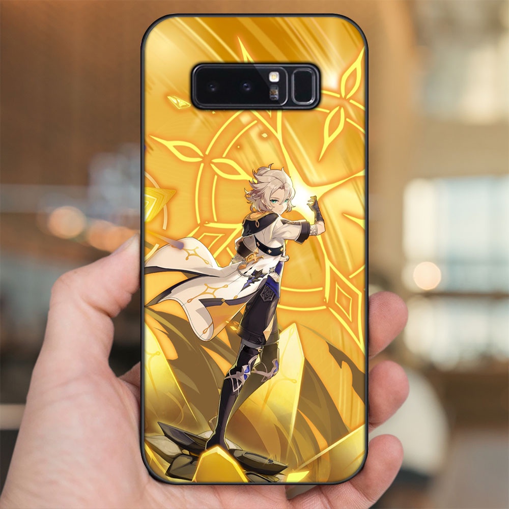 Ốp lưng Samsung Note 8 viền đen in hình Albedo Genshin Impact