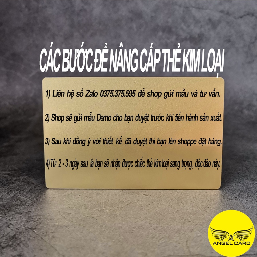 Thẻ ATM bằng kim loại, thẻ ngân hàng kim loại