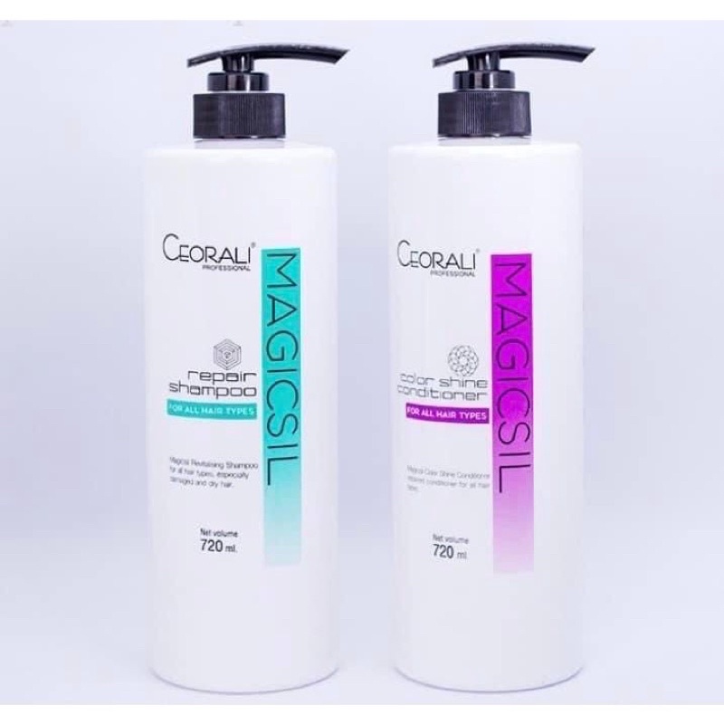 Bộ dầu gội và xả phục hồi Ceorali Magicsil 720ml