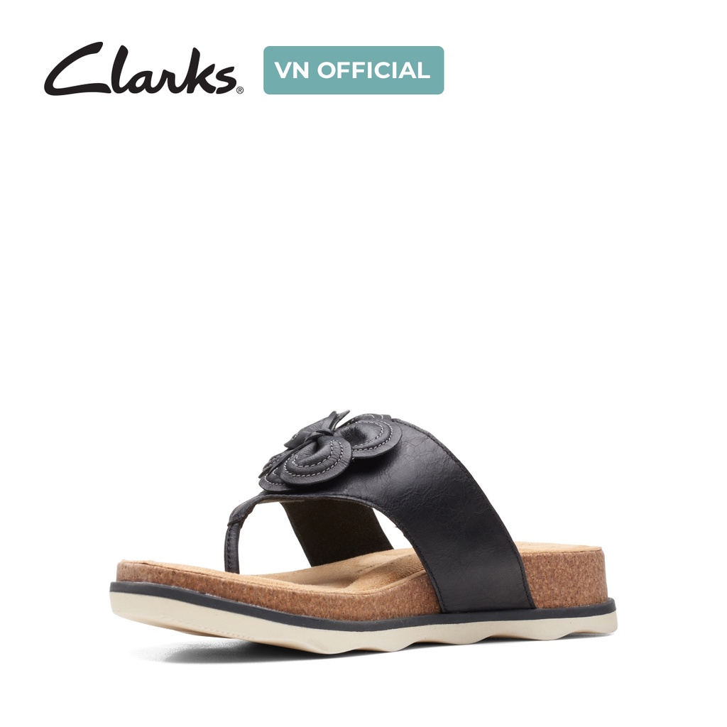Dép Xỏ Ngón Da Nữ Clarks Brynn Style màu đen