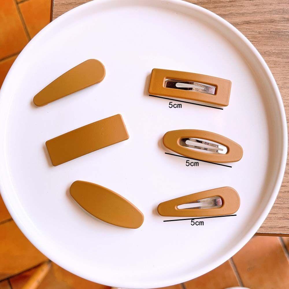 Kẹp Tóc Hình Vuông Màu Trà Sữa Phong Cách Hàn Quốc Dành Cho Bé Gái