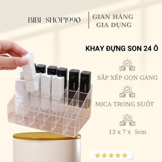 [VIDEO REVIEW] Khay đựng son 24 ô chất liệu mica trong suốt siêu bền