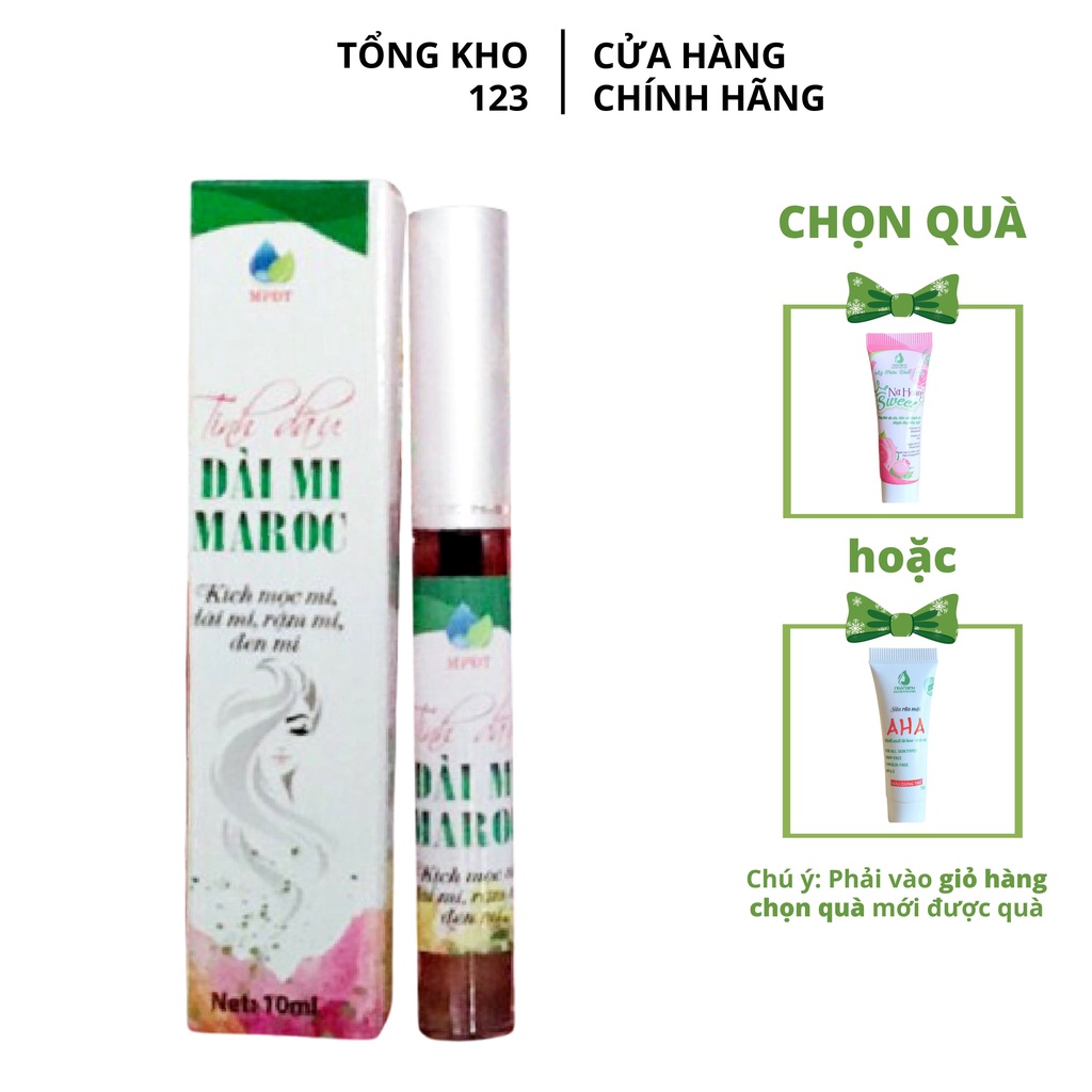 Serum dưỡng mi Marroc tinh chất dưỡng mi dài dày tự nhiên kích thích mọc mi không gây cay mắt serum mọc mi macara