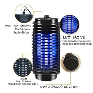 Đèn Bắt Muỗi Con Dơi - Máy Bắt Muỗi Đen Có Cổng USB [ Chính Hãng ]