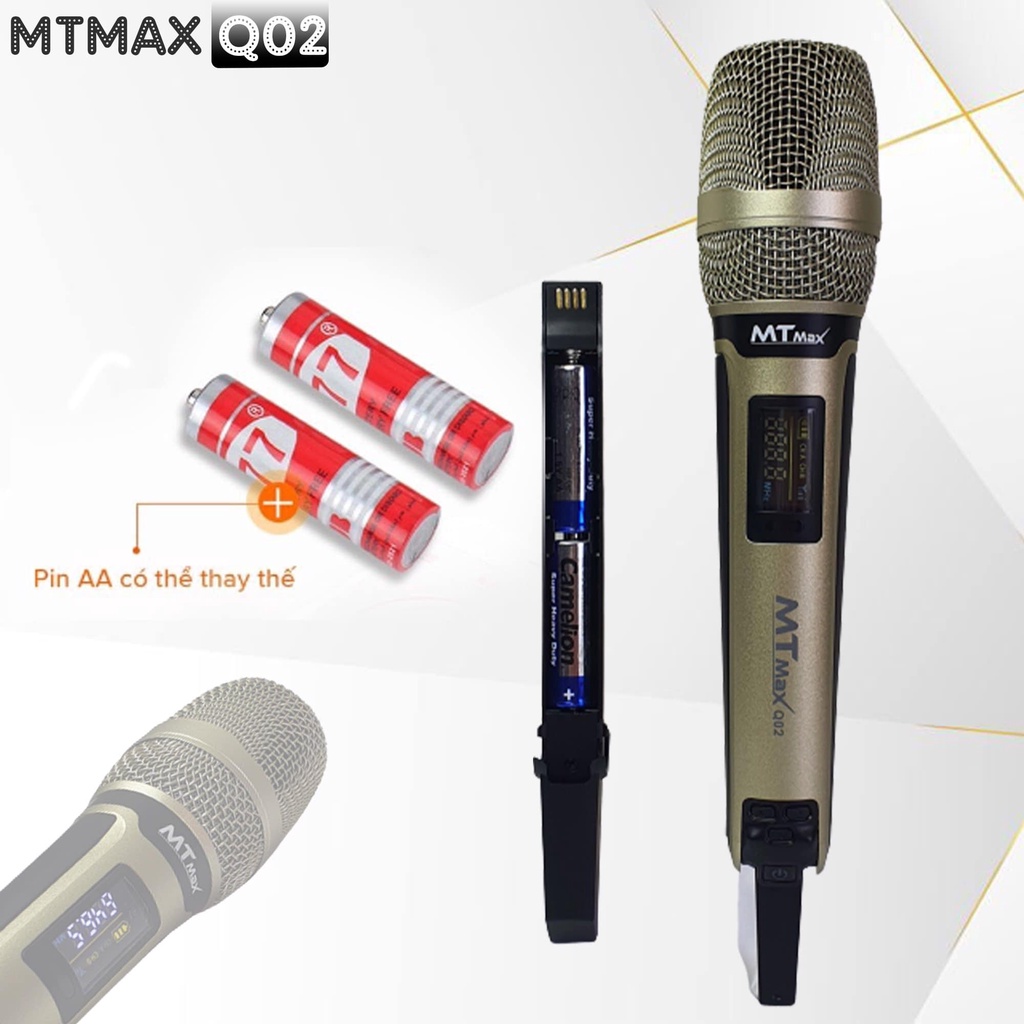 Mic không dây đa năng MAX Q01 Dây Đa Năng Chất Lượng Hàng Đầu, Chuyên Dành Cho Mọi Loa Kéo, Âm Thanh Cực Hay.