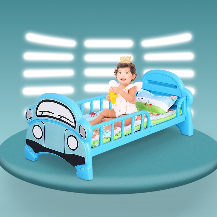 Giường nhựa cho bé ( Kèm Đệm + Ga ), giường Ngủ trẻ em kích thước 142*78*61 (D*R*C)