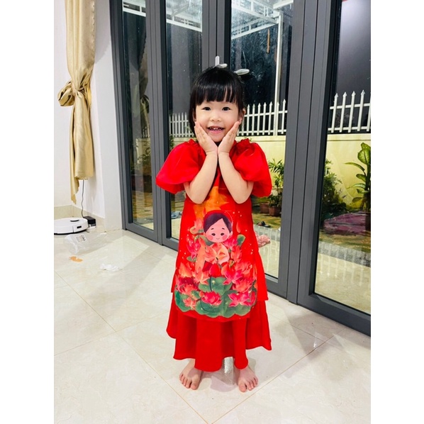 Áo dài cô tấm cho bé gái