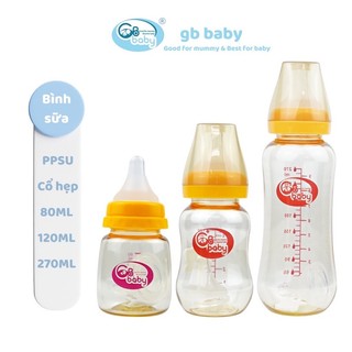 Bình sữa PPSU cao cấp núm mềm GB-baby cổ hẹp cho bé sơ sinh