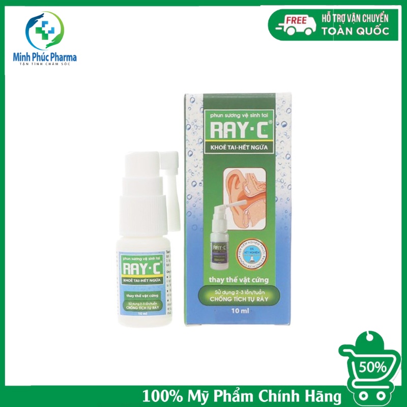 Xịt Tan Ráy Tai Ray C Giúp Sạch Tai, An Toàn Hiệu Quả