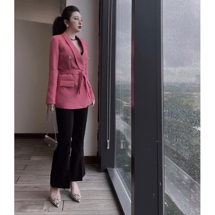 ÁO VEST DẠ KÈM ĐAI HOT