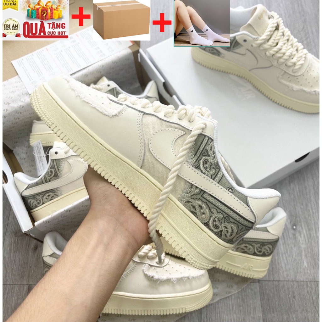 Giày _Nike Air Force 1 thổ cẩm, AF1 dây thừng Travis bigbag hàng SC trung bản Cao Cấp nam nữ, Full Box, bill hót 2022