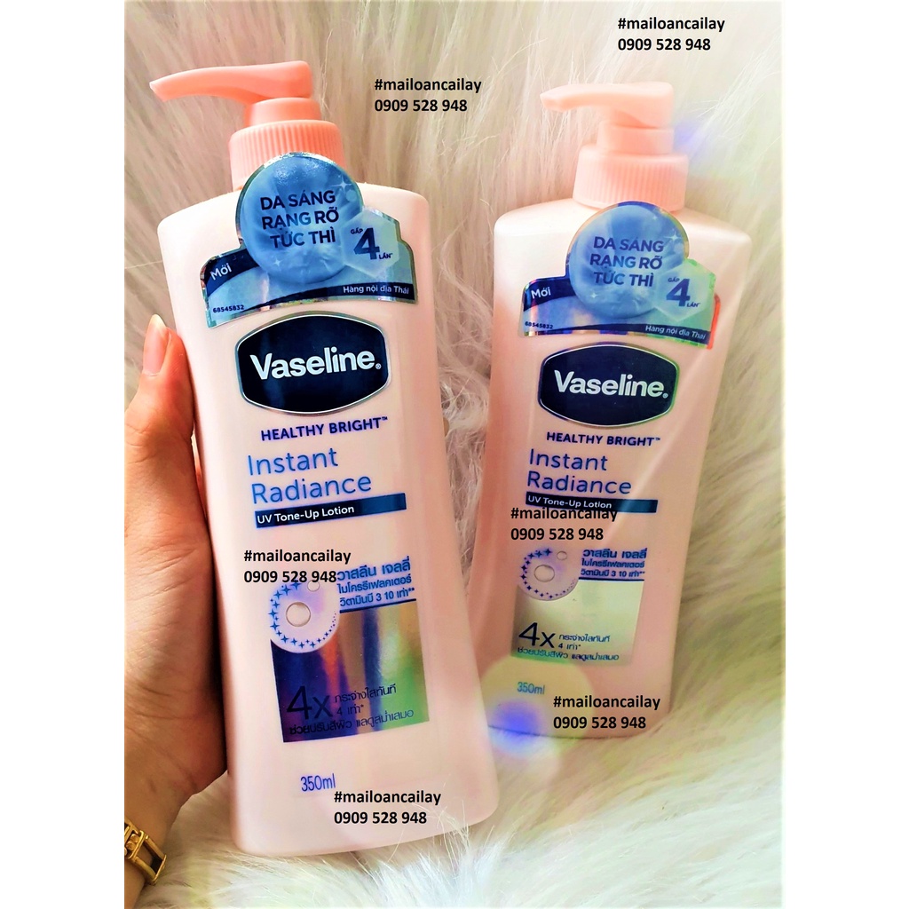 Sữa dưỡng thể dưỡng sáng da tức thì VASELINE Healthy Bright Instant Radiance 4X 350ML/chai