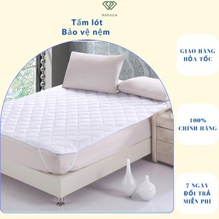 Tấm lót bảo vệ nệm riotex tấm bảo vệ nệm chần bông chống ẩm mốc, chống bụi, tăng tuổi thọ nệm, đủ kích thước