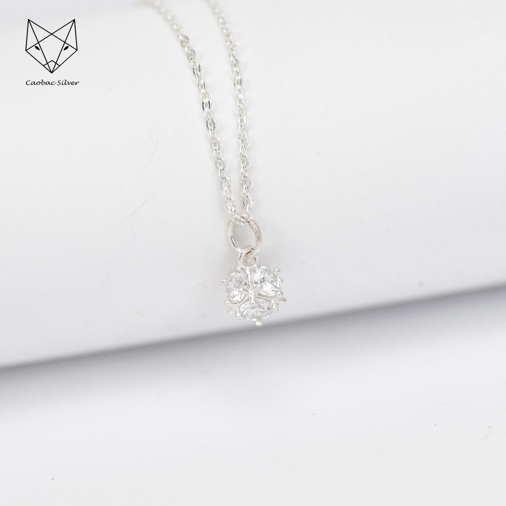 Dây Chuyền Bạc Ta Cao Cấp CaoBac Silver Hoạ Tiết Cầu Đá Thiết Kế Độc Lạ, Mới Lạ Dành Tặng Riêng Cho Bạn Gái