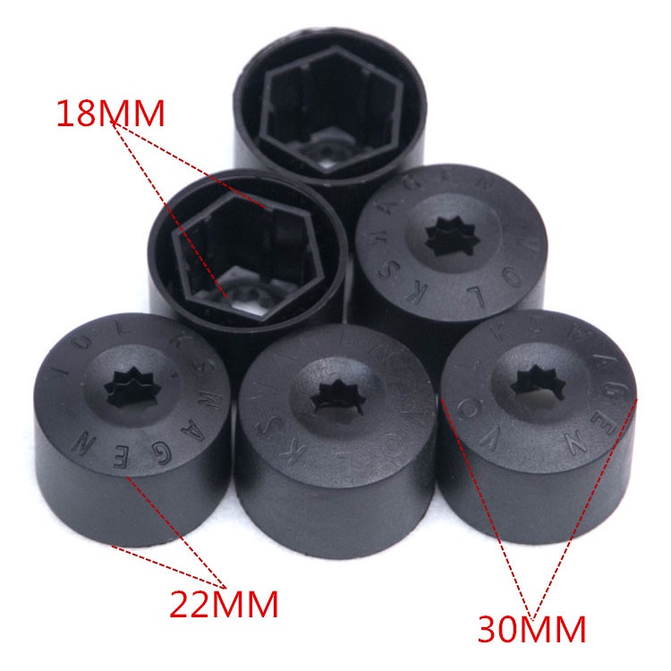 Chụp Ốc Lazang Hình Lục Giác Bảo Vệ, Trang Trí Ốc Lốp Bánh Xe Ô Tô Đường Kính 17mm