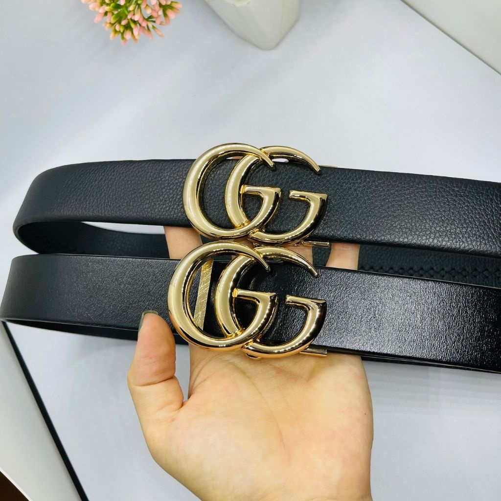 Thắt Lưng Nam - Dây Nịt Nam chữ G-G dày đẹp,mặt khóa bằng thép không gỉ sành điệu.