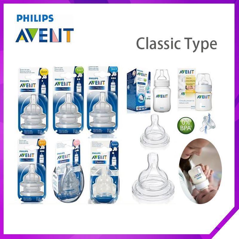 Núm Ti Thay Bình Sữa Philips AVENT Classic (đủ size)
