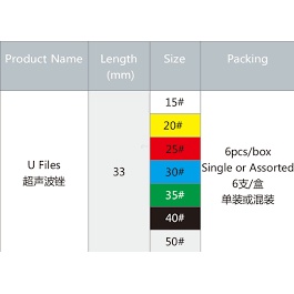 Trâm Máy Rung Siêu Âm Bơm Rửa Ống Tủy Nội Nha U Files - Trâm Máy Nha Khoa