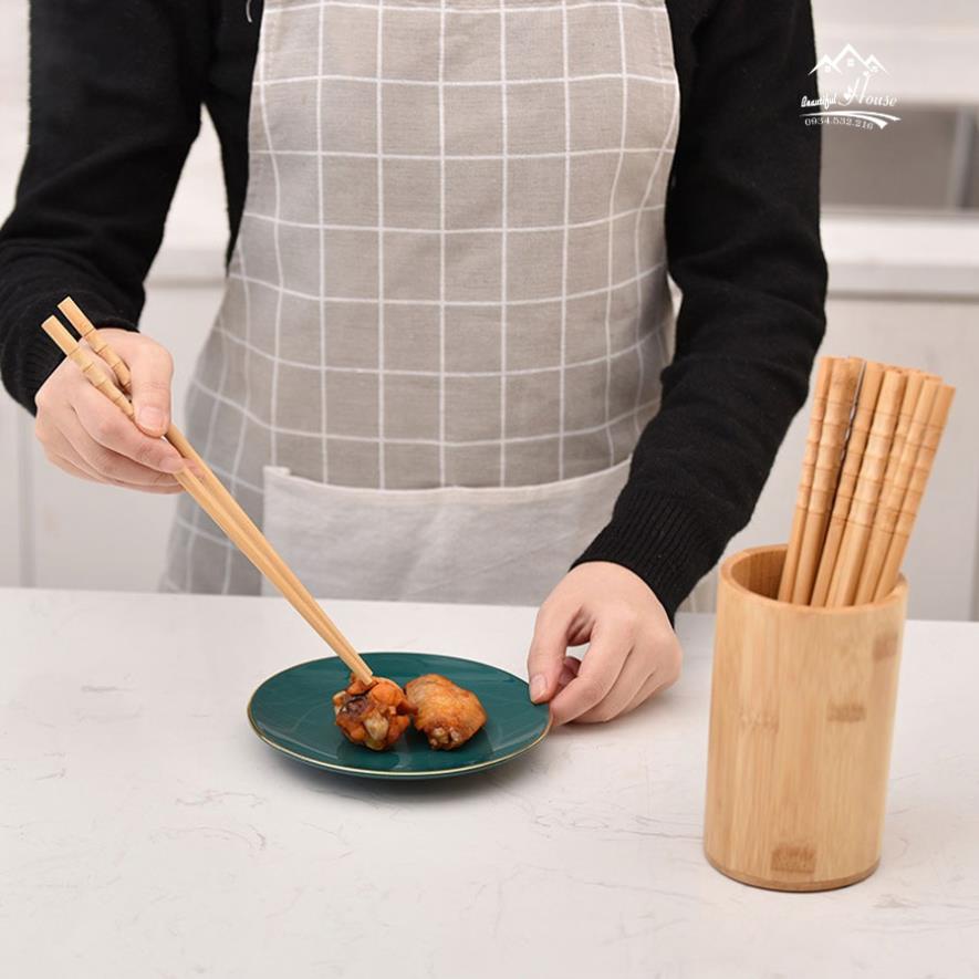 Đũa Tre Ăn Cơm CHuyên Sứ Dụng Trong Nhà Hàng Khách Sạn, Thiết Kế Tay Cầm Thắt Khúc