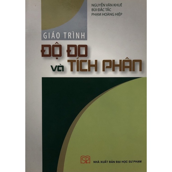 Sách - Giáo trình Độ đo và Tích phân