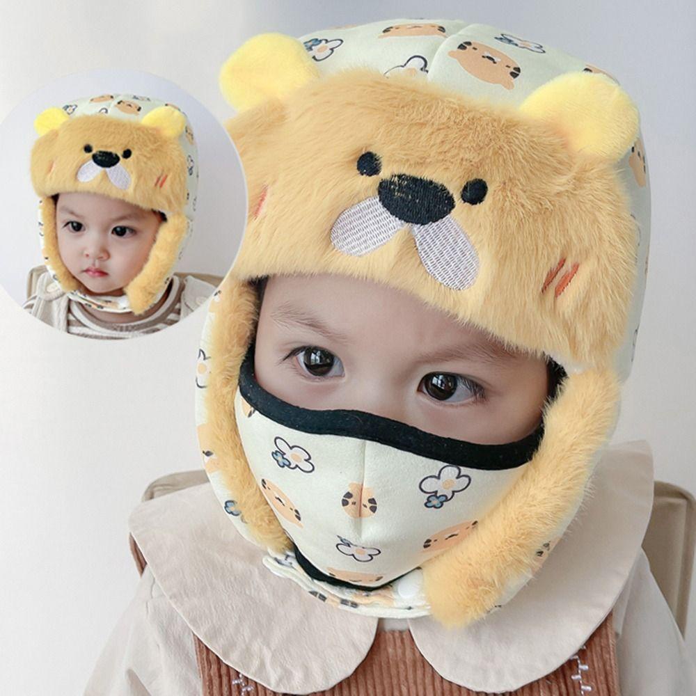 Anemone Mũ Lưỡi Trai Có Tấm Che Tai Lót Lông Cừu Dày Dặn Thoải Mái Chống Gió Thể Thao Ngoài Trời Cho Bé Trai Và Bé Gái