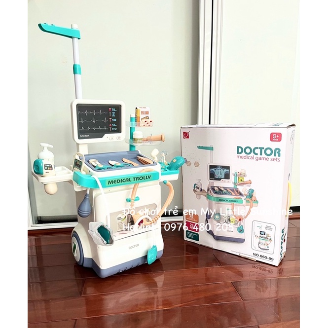 Đồ chơi xe đẩy bác sĩ 26 chi tiết cho Bé