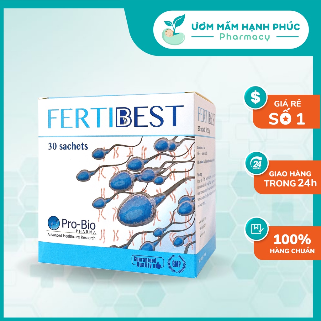 Fertibest [CHÍNH HÃNG] tăng thụ thai, tinh trùng yếu sẽ tăng chất lượng và số lượng, hỗ trợ vô sinh hiếm muộn