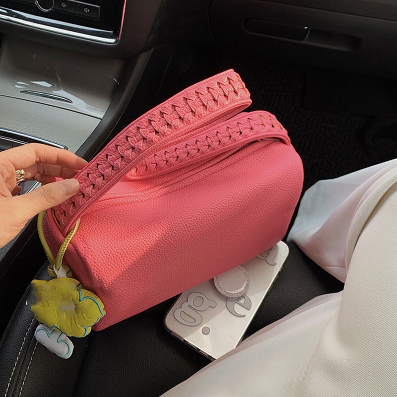 Mischa Túi Đeo Vai Da PU Mềm Màu Trơn Sức Chứa Lớn Thời Trang Dễ Phối Đồ