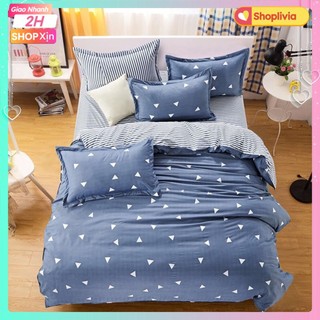 Bộ ga gối giường[1M2,1M6,1M8] mẫu tam giác ghi HCM12
