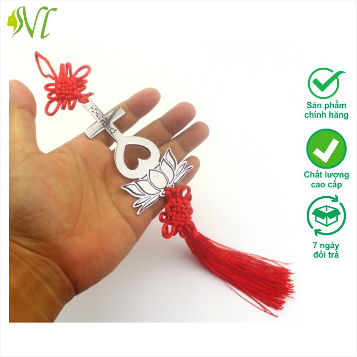 Mặt dây chuyền phong thuỷ treo nhà treo xe hơi Thiên Tâm Đạo Người Đẹp Vì Lụa không đen xài nước tốt