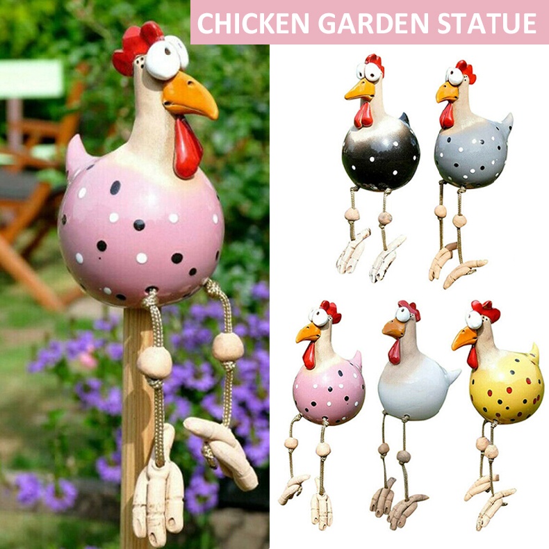 Sulie Yard Art Decor Chicken Garden Statue Lawn Rooster Ornaments Indoor thumbnail