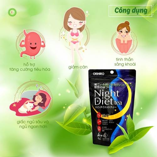 Trà giảm cân đêm Night Diet Tea Orihiro Nhật Bản