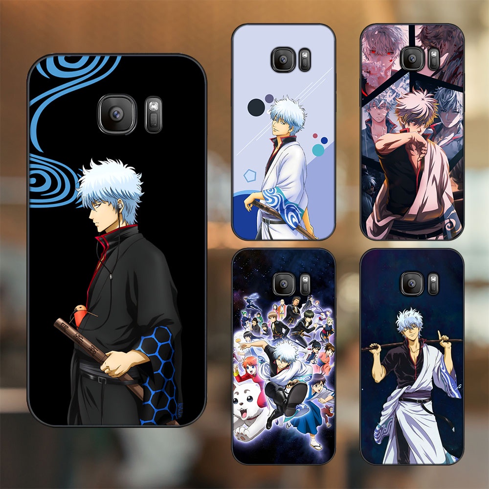Ốp lưng Samsung S6, S6 Edge, S6 Edge Plus, S7, S7 Edge viền đen in hình Sakata Gintoki Gintama