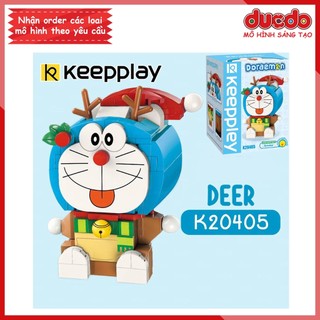 Keeppley K20405 Lắp ghép Brickheadz Doraemon - Đồ chơi Xếp hình Mô hình Doremon Brick headz