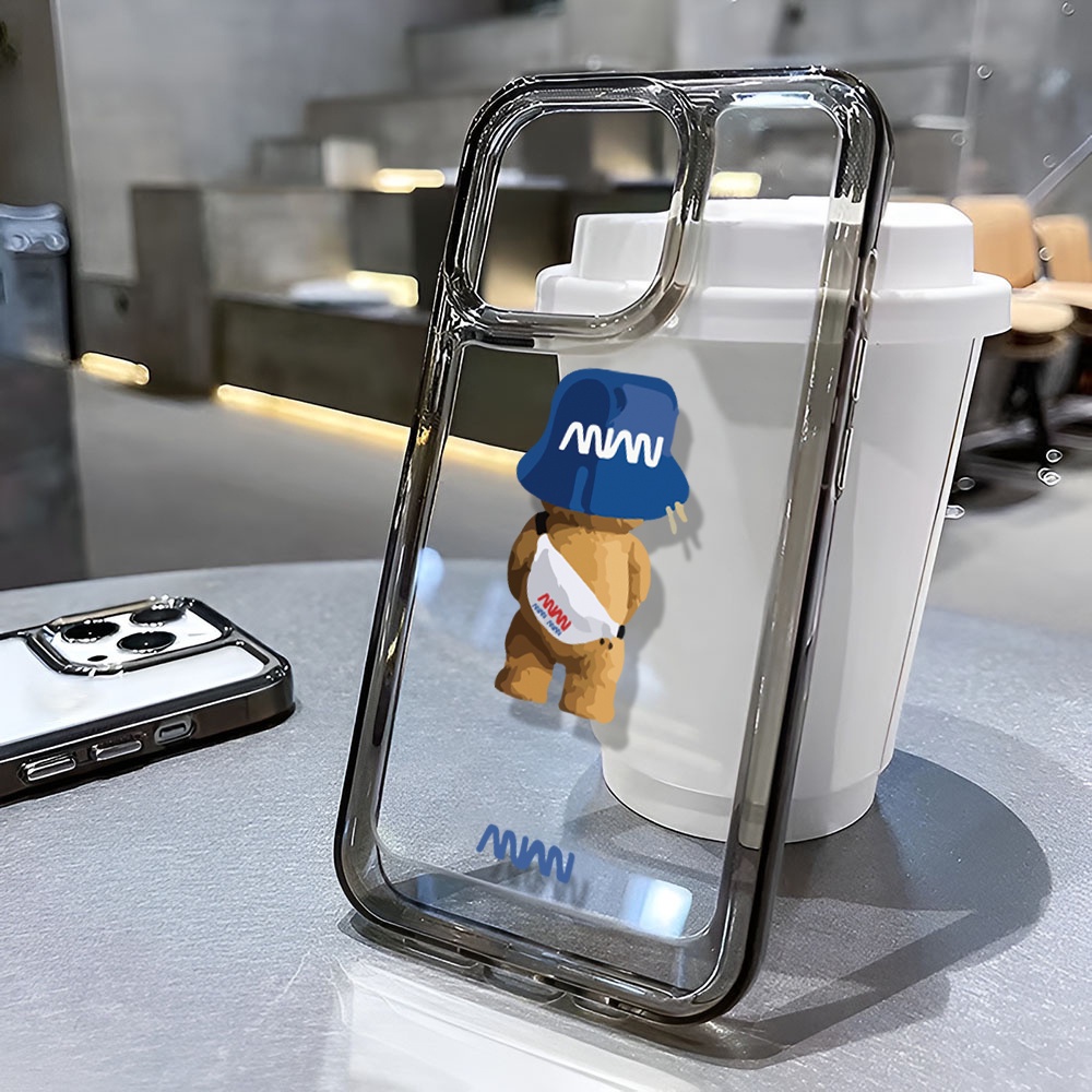Ốp Điện Thoại Trong Suốt Hình Gấu NASA Cho iphone 14 Pro Max 13 11 12 7Plus X XR XS Max 8 7