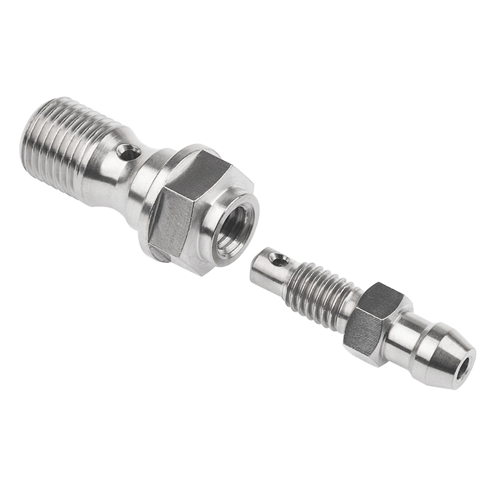 Bu lông và van xả Wanyifa Banjo chất liệu titan dạng kẹp phanh đơn M10x1.0 /1.25mm