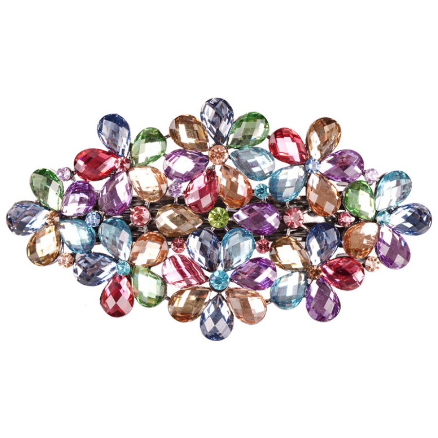 Kẹp TóC HìNh Hoa ĐíNh Kim Cương Giả NhiềU MàU ThờI Trang Cho Nữ