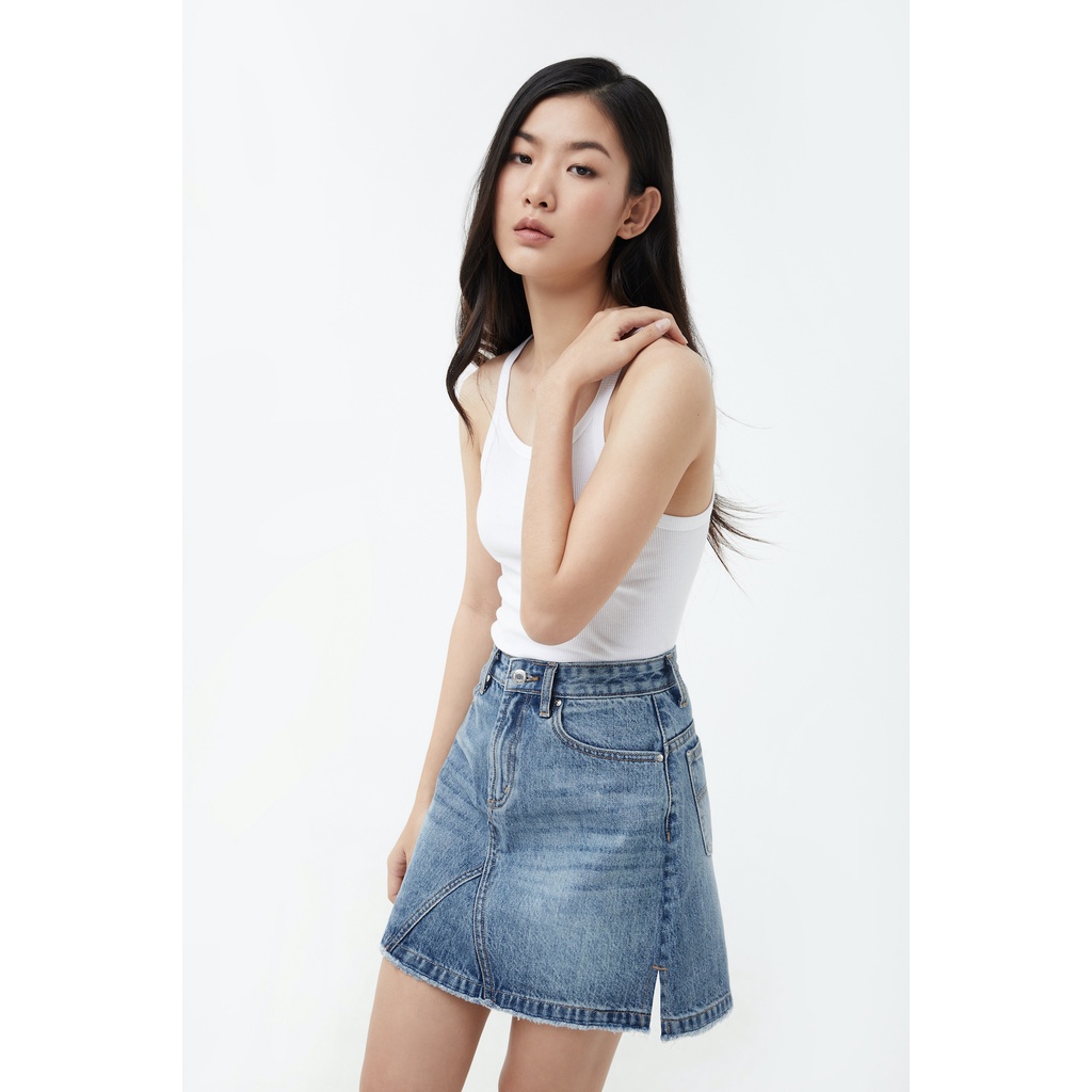 TheBlueTshirt - Váy Jeans Nữ - Penny Lane Mini Skirt - John Blue Wash