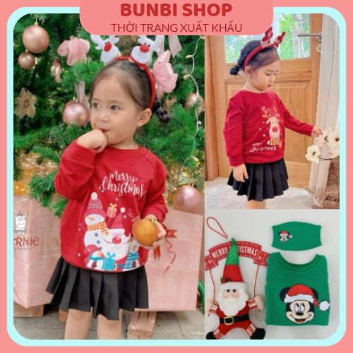 Áo nỉ da cá dài tay thu đông mùa giáng sinh Noel cho bé trai,bé gái,hàng việt nam xuất khẩu chuẩn