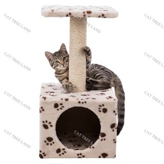 TRỤ CÀO MÓNG (CATTREE) CHO MÈO BẰNG GỖ 187 - NHÀ CÂY CÀO MÓNG CHO MÈO