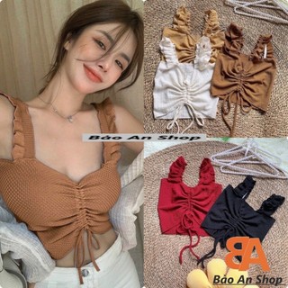 Áo 2 dây xốp nhún rút dây ngực