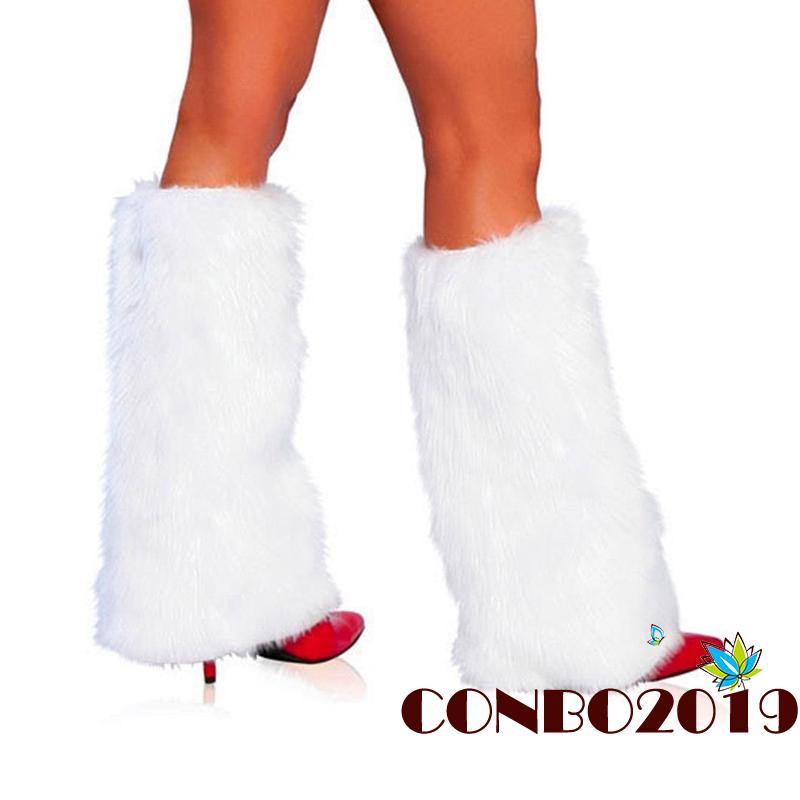 Hgm Vớ Ống Chân Lông Giả Mềm Mại Màu Trơn Giữ Ấm Mùa Đông Dành Cho Nữ