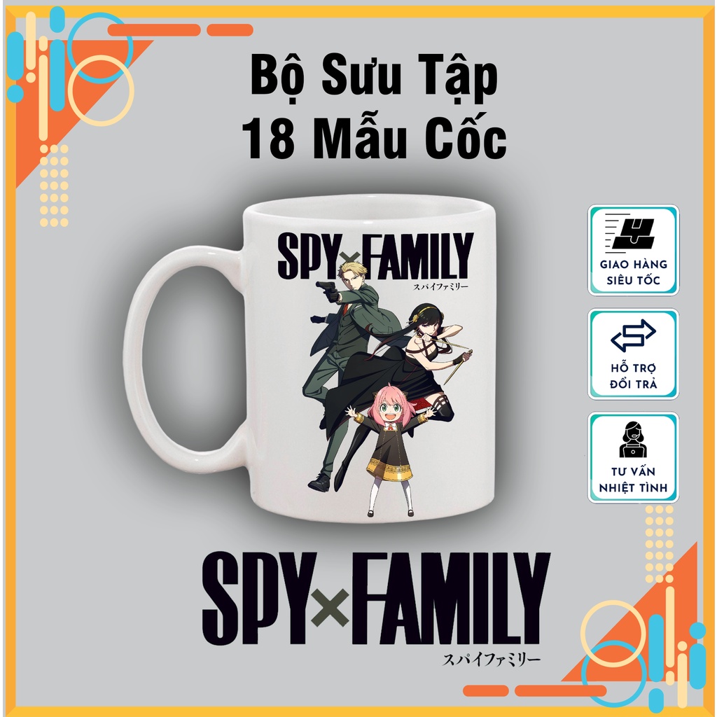 Cốc Sứ In Hình SPY x Family Ly Sứ Anime Spy x Family làm quà tặng uống nước hàng ngày